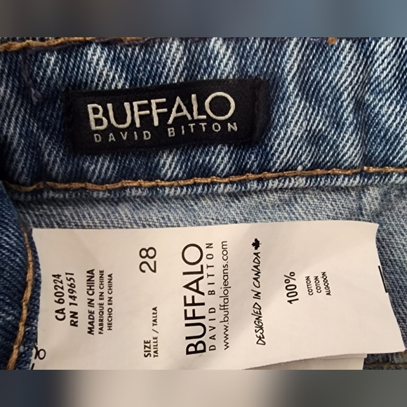 Distressed Light Blue Denim Shorts - Picture 4 of 6